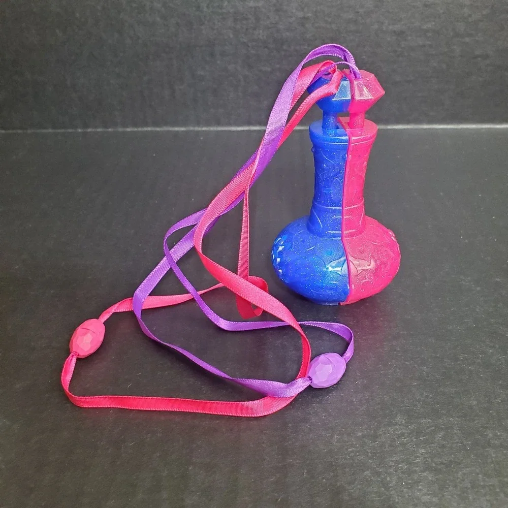 Pink / Blue 2pc Genie Bottle Best Friends Necklace Set Costume Cosplay